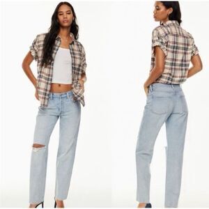 Denim forum Aritzia 90’s Danny hi-rise baggy 100% organic cotton sz 24 #763